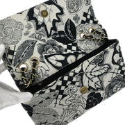 Chanel Black White Canvas Shoulder Bag 154150