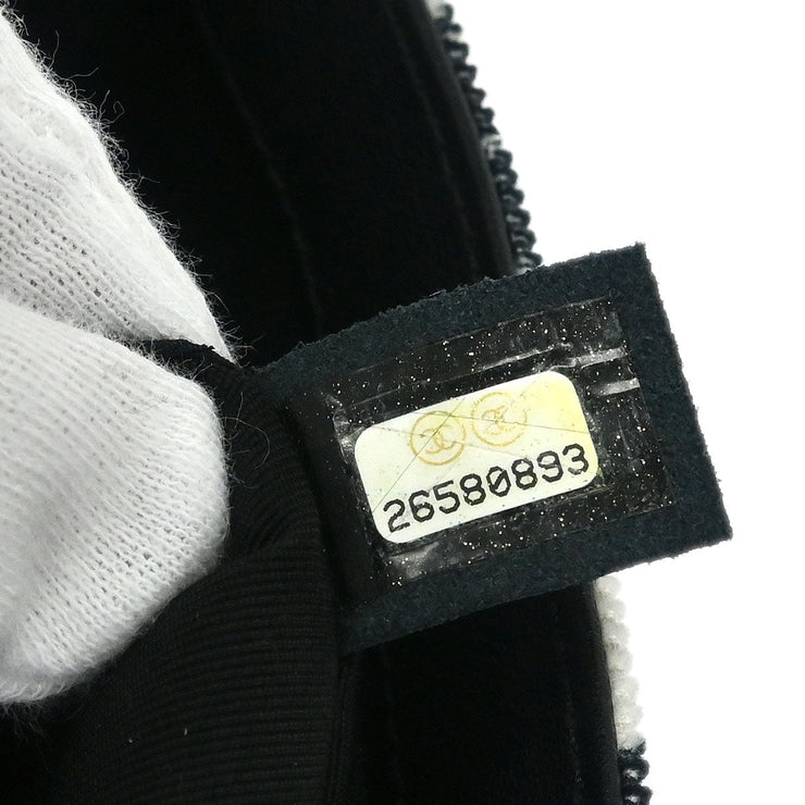 Chanel Black White Canvas Shoulder Bag 154150