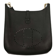 Hermes Black Ardennes Evelyne 1 GM Shoulder Bag R Square:A 154152