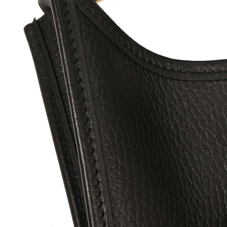 Hermes Black Ardennes Evelyne 1 GM Shoulder Bag R Square:A 154152
