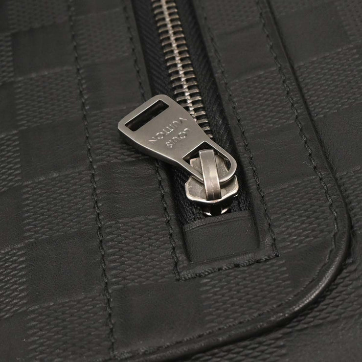 Louis Vuitton Black Damier Infini District MM Shoulder Bag N41284 SP4154 154156