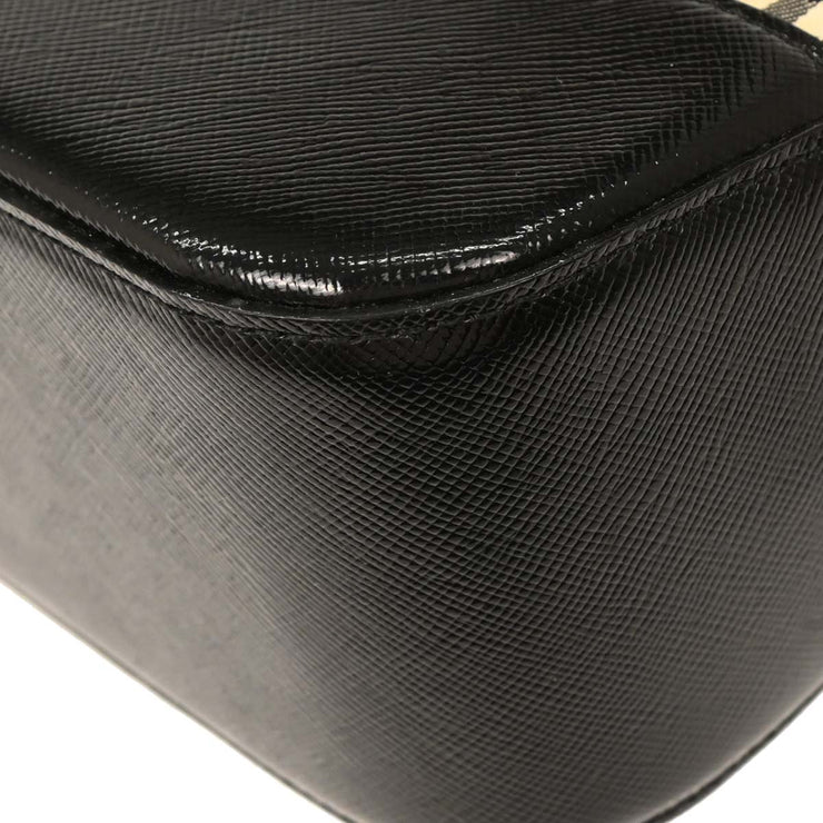 Burberry Beige Black House Check Shoulder Bag 154159