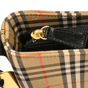 Burberry Beige Black House Check Shoulder Bag 154159