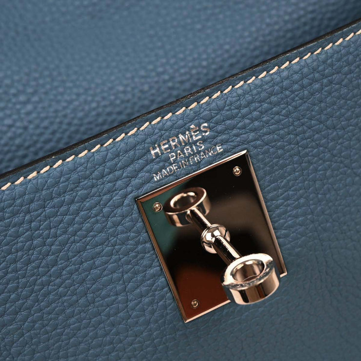 Hermes Blue Jean Togo Kelly 32 Retourne 2way Handbag Square:J 135.S 154161