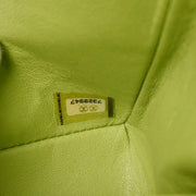 Chanel Green Lambskin Small Classic Double Flap Shoulder Bag 154162
