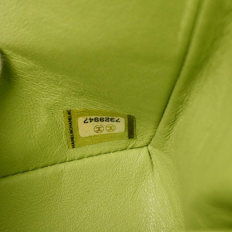 Chanel Green Lambskin Small Classic Double Flap Shoulder Bag 154162