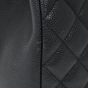 Chanel Black Calfskin Grand Shopping Tote GST XL Chain Handbag 154164