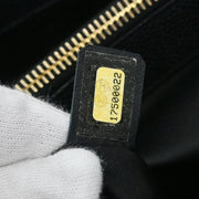 Chanel Black Calfskin Grand Shopping Tote GST XL Chain Handbag 154164