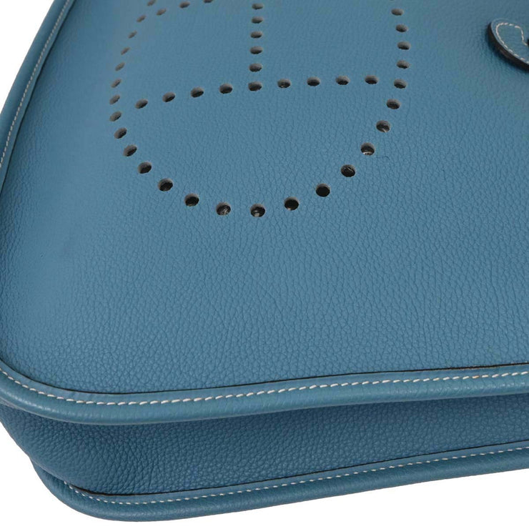 Hermes Blue Jean Togo Evelyne 1 PM Shoulder Bag RB Square:G 154165