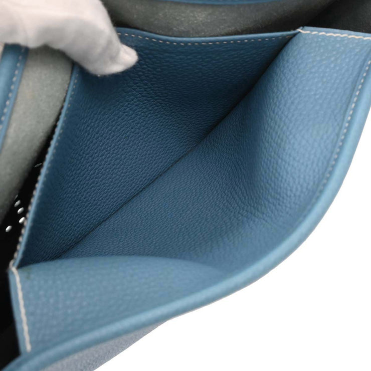 Hermes Blue Jean Togo Evelyne 1 PM Shoulder Bag RB Square:G 154165