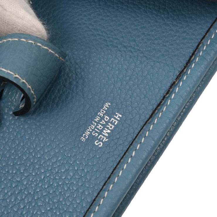 Hermes Blue Jean Togo Evelyne 1 PM Shoulder Bag RB Square:G 154165