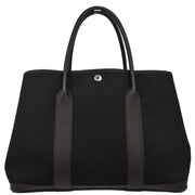 Hermes Black Toile H Negonda Garden Party 36 PM Tote Bag XGS006HI 154166