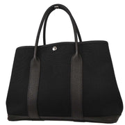 Hermes Black Toile H Negonda Garden Party 36 PM Tote Bag XGS006HI 154166