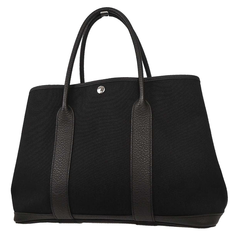 Hermes Black Toile H Negonda Garden Party 36 PM Tote Bag XGS006HI 154166