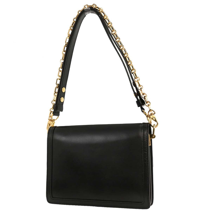 Louis Vuitton Black Leather Dauphine Shoulder Bag M55821 FL4179 154168