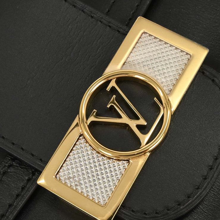 Louis Vuitton Black Leather Dauphine Shoulder Bag M55821 FL4179 154168