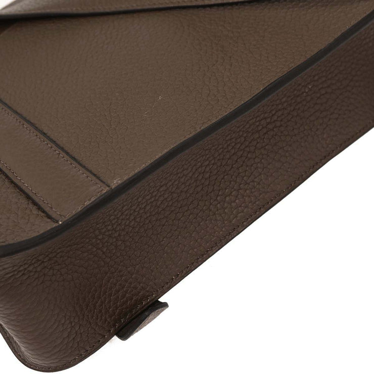 Hermes Taupe Taurillon Clemence Steve Caporal 27 Shoulder Bag TGS001HI 154170