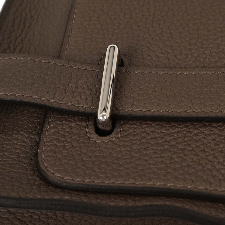 Hermes Taupe Taurillon Clemence Steve Caporal 27 Shoulder Bag TGS001HI 154170