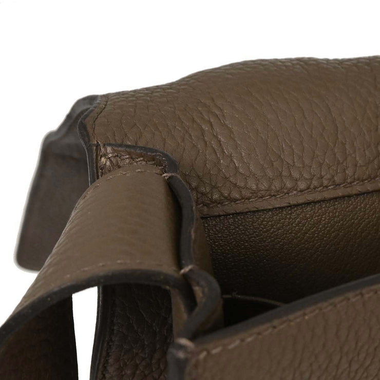 Hermes Taupe Taurillon Clemence Steve Caporal 27 Shoulder Bag TGS001HI 154170
