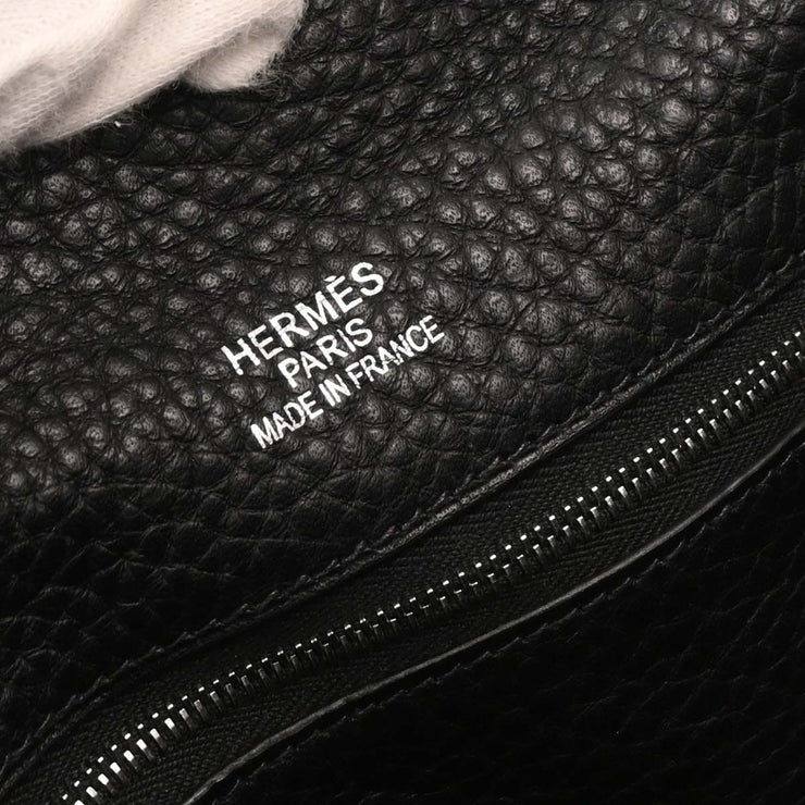 Hermes Black Taurillon Clemence Tibet Vertical MM Shoulder Bag B4 Square:I 154171