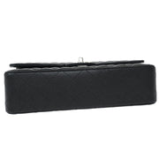 Chanel Black Calfskin Medium Classic Double Flap Shoulder Bag 154172