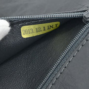 Chanel Gray Calfskin 2.55 Double Flap Shoulder Bag 154174