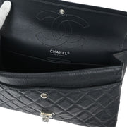 Chanel Gray Calfskin 2.55 Double Flap Shoulder Bag 154174