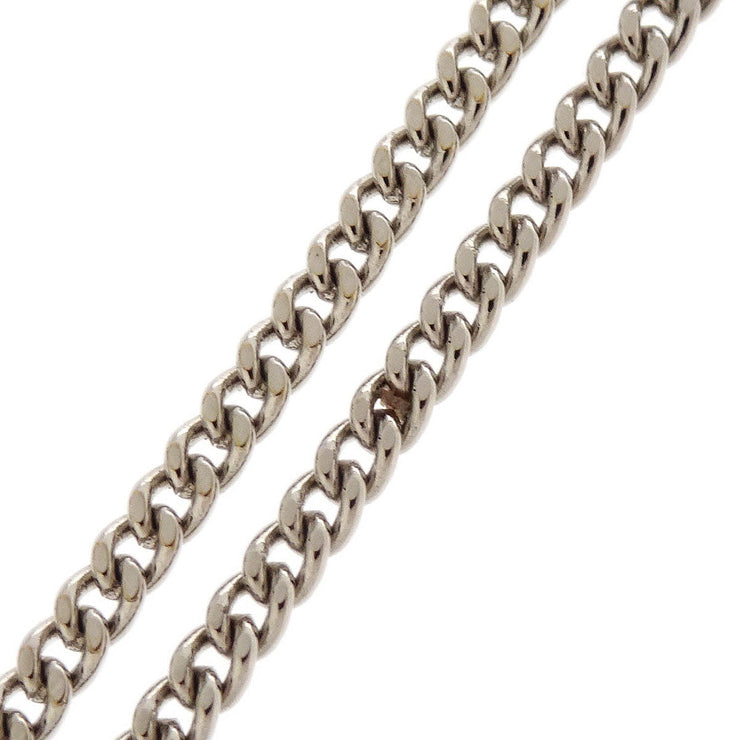 Chanel Necklace Pendant Rhinestone Silver 10V 154175