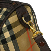 Burberrys Beige Brown House Check Duffle 2way Handbag 154220