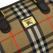 Burberrys Beige Brown House Check Duffle 2way Handbag 154220