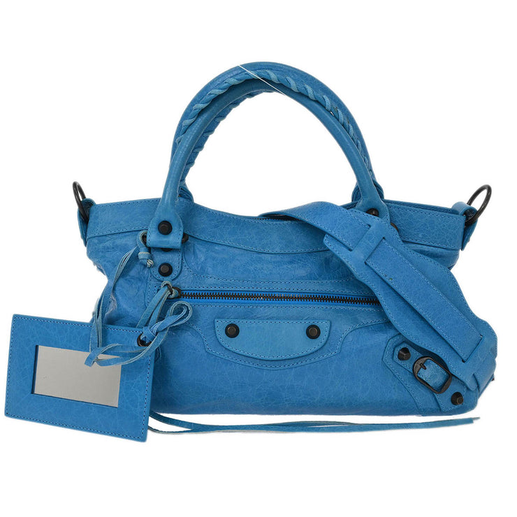 Balenciaga Blue The First 2way Handbag 103208.4680 1669 154224