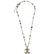 Chanel CC Chain Necklace Pendant Silver 99A 154234