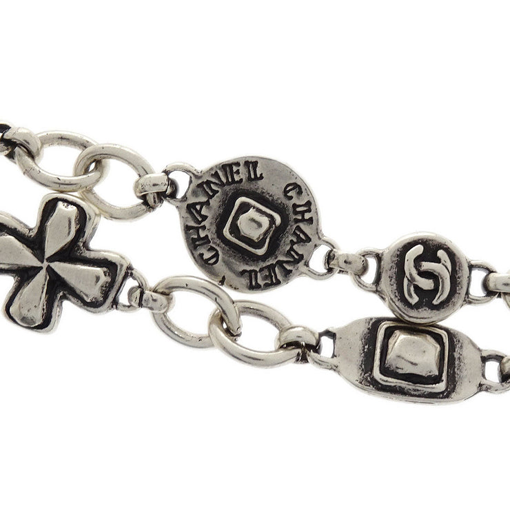 Chanel CC Chain Necklace Pendant Silver 99A 154234