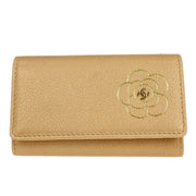 Chanel Beige Calfskin Six Hook Key Case Small Good 154242
