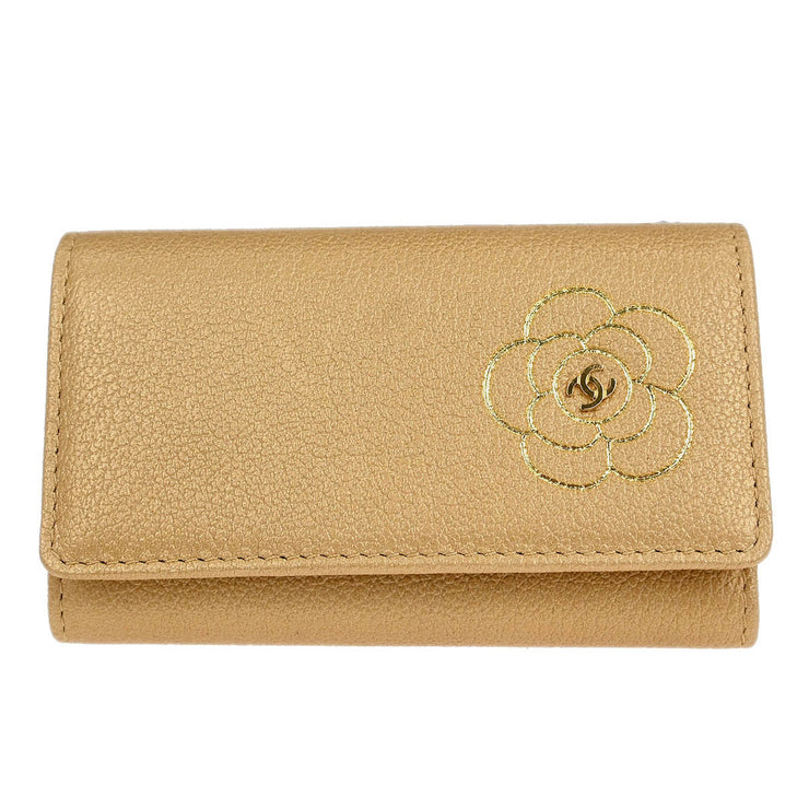 Chanel Beige Calfskin Six Hook Key Case Small Good 154242