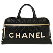 Chanel Black Calfskin Bowling Bag 50 154249