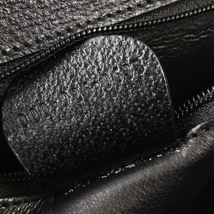 Gucci Black Pigskin Bamboo 2way Handbag 000.926.0633  154251