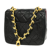 Chanel Black Lambskin Classic Flap Micro Bum Belt Bag 154252