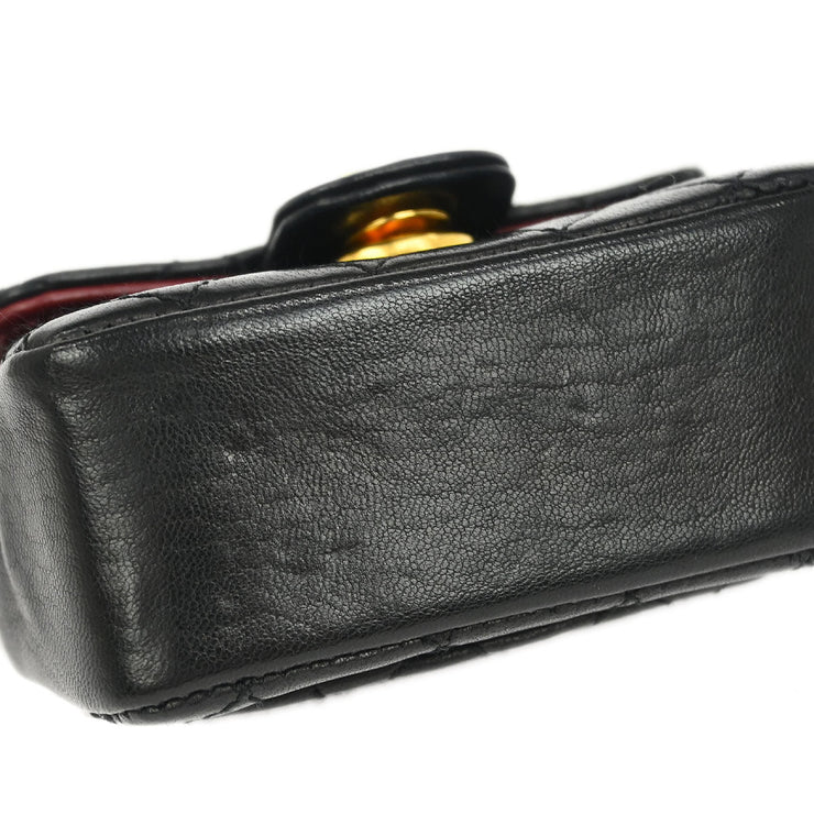 Chanel Black Lambskin Classic Flap Micro Bum Belt Bag 154252