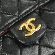 Chanel Black Lambskin Classic Flap Micro Bum Belt Bag 154252
