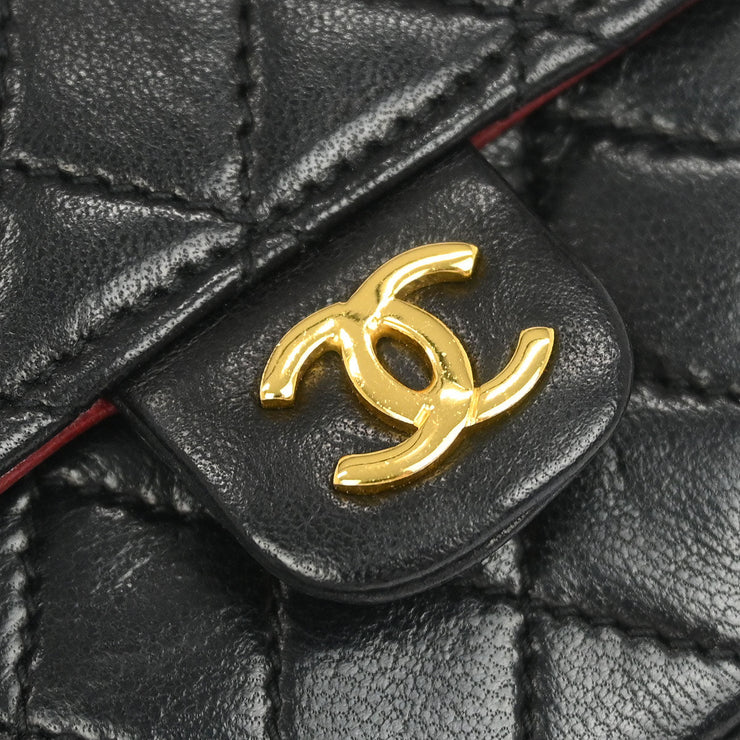Chanel Black Lambskin Classic Flap Micro Bum Belt Bag 154252