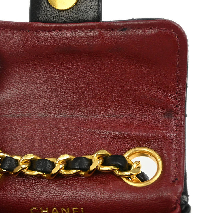 Chanel Black Lambskin Classic Flap Micro Bum Belt Bag 154252