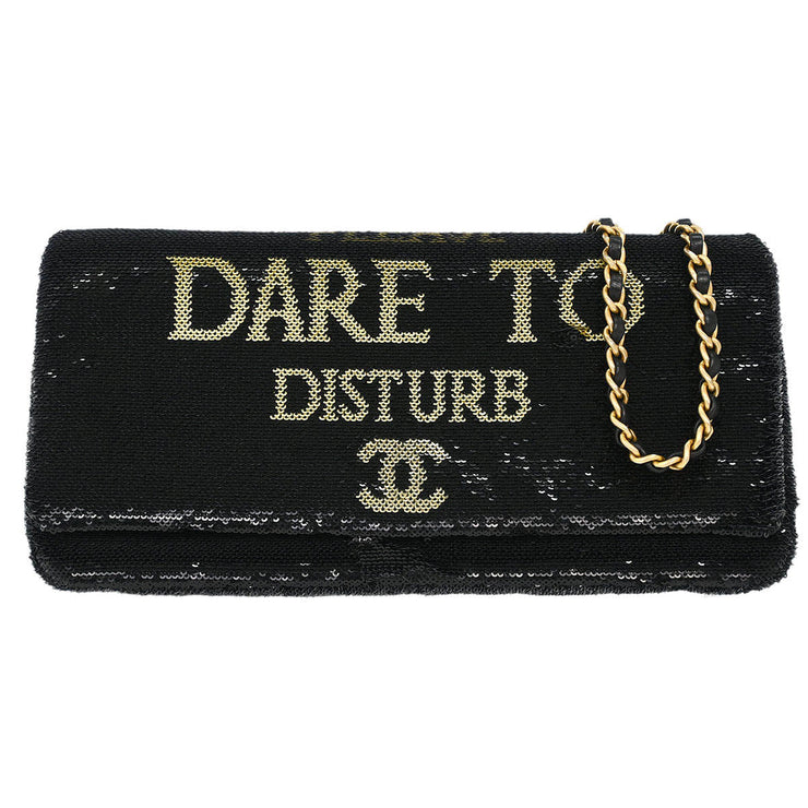 Chanel Black Sequins Dare To Disturb Shoulder Bag 154253
