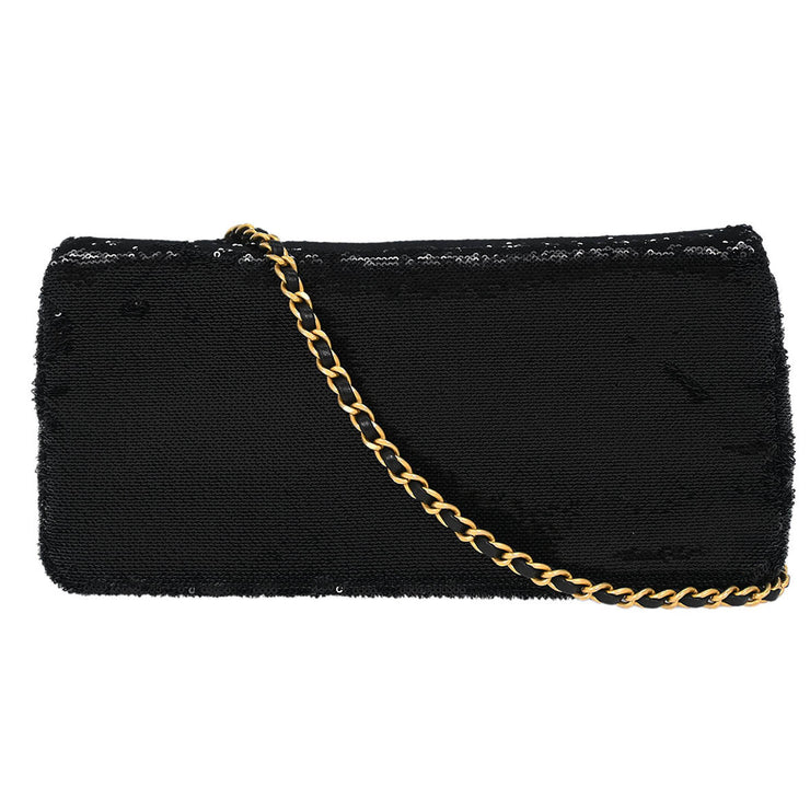 Chanel Black Sequins Dare To Disturb Shoulder Bag 154253