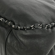 Chanel Black Calfskin Around Chain Hobo Handbag 154254