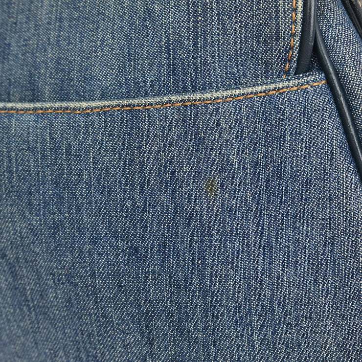 Christian Dior Blue Denim Patchwork Saddle Handbag 01RU1014 154262