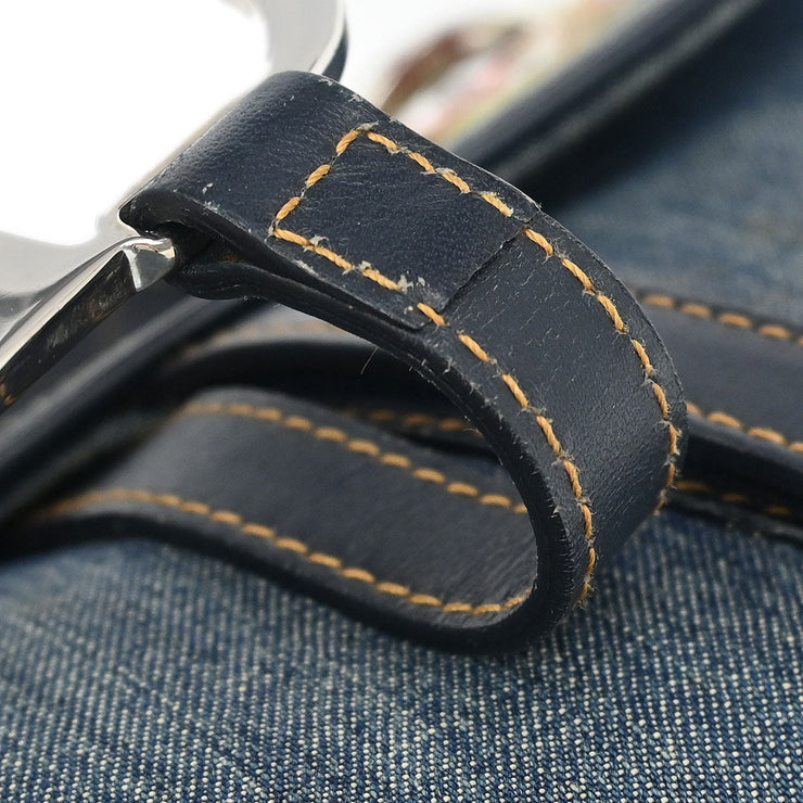 Christian Dior Blue Denim Patchwork Saddle Handbag 01RU1014 154262