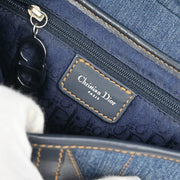 Christian Dior Blue Denim Patchwork Saddle Handbag 01RU1014 154262