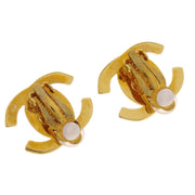 Chanel CC Turnlock Earrings Clip-On Gold Small 95A 154264