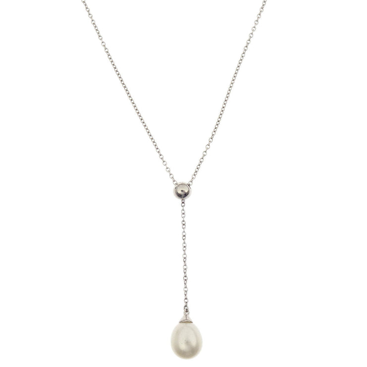 Tiffany & Co. Pendant Necklace 750 Silver Freshwater Pearl 154277